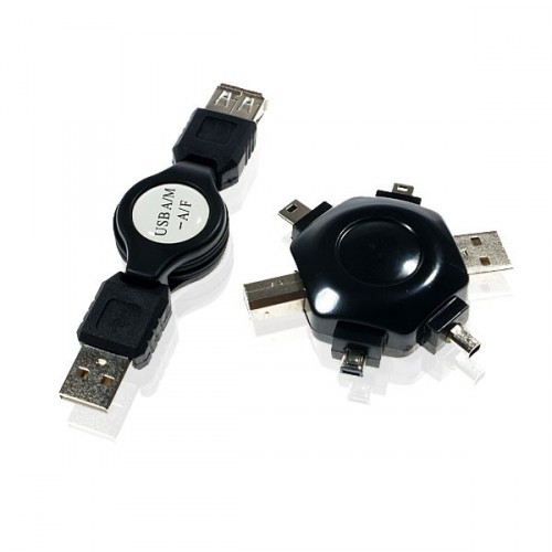 USB převodník se samonavíjecím kabelem