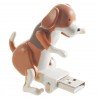 USB antistresový pes (hnedo biely)