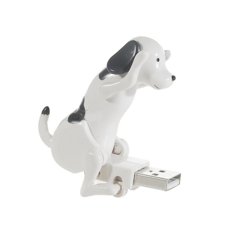 USB antistresový pes (čierno biely)