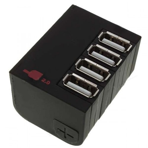 Otočný USB Hub 2.0 - černý