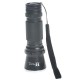 3W 60-Lumenové 2-módové predné biele svetlo na bicykel - čierno strieborné