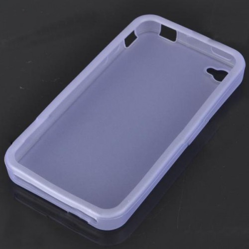 Ochranné silikónové puzdro pre iPhone 4 - priehľadná modrá