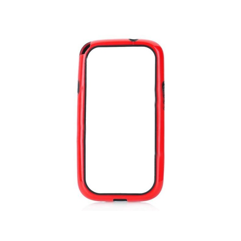 Ochranný rám silikón+plast pre Samsung i9300 Galaxy S III červený