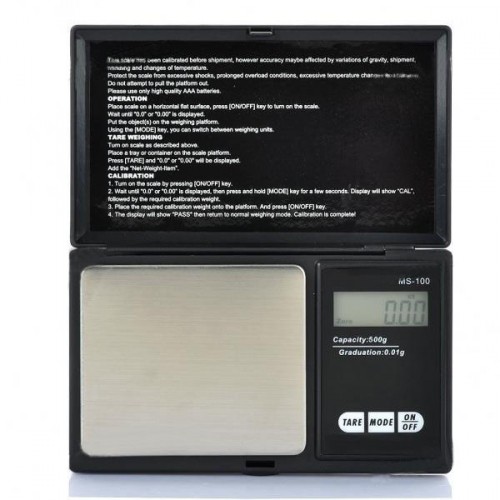 Vrecková digitálna mikrováha (max 500g / rozlíšenie 0.1g)