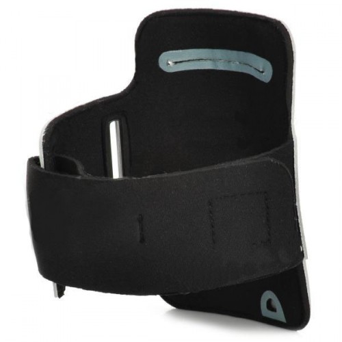 Neoprénové športové púzdro pre iPhone 5 - čierno-šedé