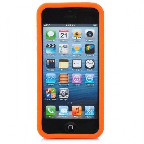 Ochranné silikonové pouzdro pro iPhone 5 - oranžové