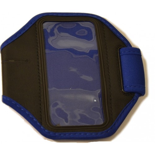 Modré sportovní pouzdro na ruku pro iPhone 5 / iPhone 4 4S s dírou na sluchátka