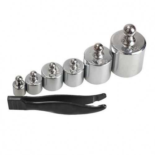 6 dielná kalibračná sada závaží 5g 10g 20g 50g 100g