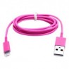 Kábel Lightning to USB 1m rúžový