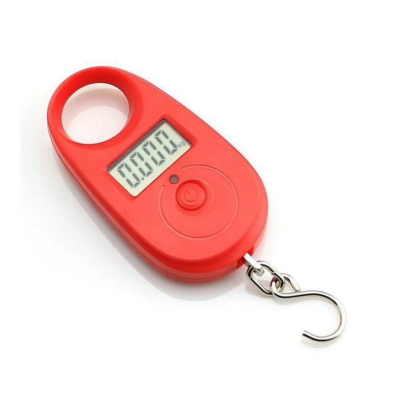 Závesná váha do 25kg presnosť 5g červená