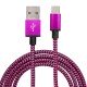 Ružovo čierny kábel USB 2.0 - USB-C 3.1 1m
