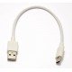Kábel USB 3.1 Typ C-USB2.0 A 20cm biely
