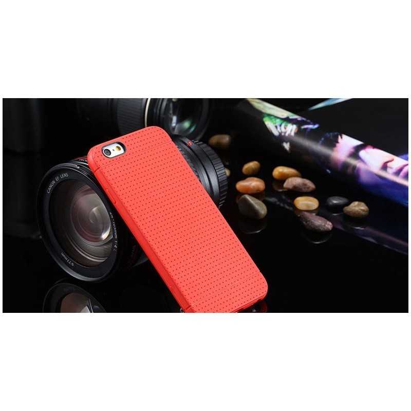 Červený silikónový zadný kryt pre iPhone 6/6S