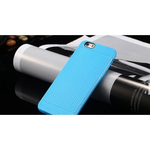 Modrý silikónový zadný kryt pre iPhone 6 Plus