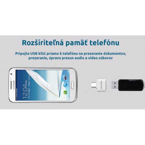 Vention microUSB OTG Adaptér čierny