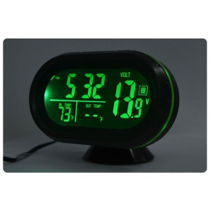 Digitálny teplomer do auta zelený displej