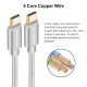 1m VOXLINK USB-C datový a nabíjací kábel s nylonovým opletením červený