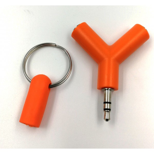 Rozdvojka na slúchatká 3.5mm Jack (oranžová)