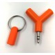 Rozdvojka na slúchatká 3.5mm Jack (oranžová)
