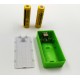 USB Power Banka na 2x 18650 batérie zelená