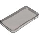Ochranné silikónové puzdro pre Apple iPhone 4 - priesvitne čierne