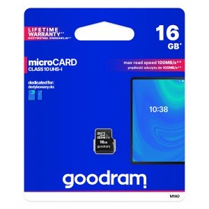 Karta micro-SD HC 16GB class 10 + adaptér SD