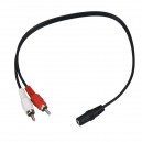 Kábel 2x RCA samec na 3,5mm Stereo Jack samica 30cm