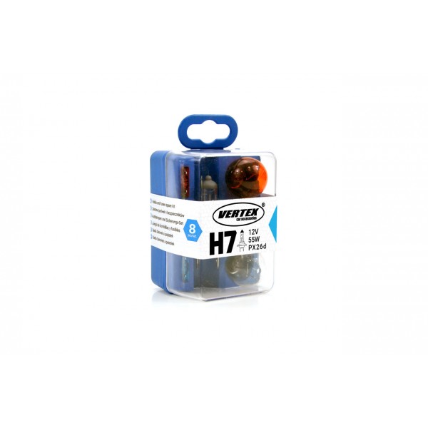 AMiO Sada 8 ks žiaroviek a poistiek H7