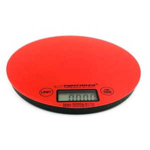 Esperanza EKS003R Digitálna kuchynská váha do 5kg/1g červená