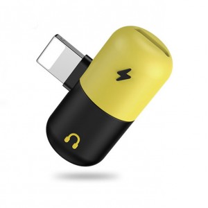 Rozbočovač pre Lightning port žlto čierny