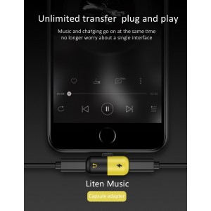 Rozbočovač pre Lightning port žlto čierny