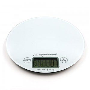 Esperanza EKS003W Digitálna kuchynská váha do 5kg/1g biela