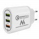 Maclean Energy nabíjačka QC 3.0 MCE479 B - biela Qualcomm Quick Charge 3,6-6V / 3A, 6-9V / 2A, 9-12V / 1,5A