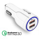 Maclean Energy nabíjačka do auta QC 3.0 MCE478 B - biela Qualcomm Quick Charge QC 3.0 - 5V / 3A, 9V / 1,8A, 12V / 1,6A