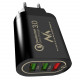 Maclean Energy nabíjačka QC 3.0 MCE479 B - čierna Qualcomm Quick Charge 3,6-6V / 3A, 6-9V / 2A, 9-12V / 1,5A