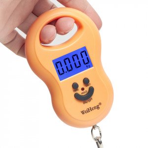 WH-A03L digitálna závesná rybárska váha do 50kg oranžová