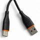 Kábel USB-A – USB-C Miccell VQ-D06, 2,4 A, 1 m, čierny
